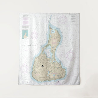 Block Island Nautical Chart 13217 Tapestry