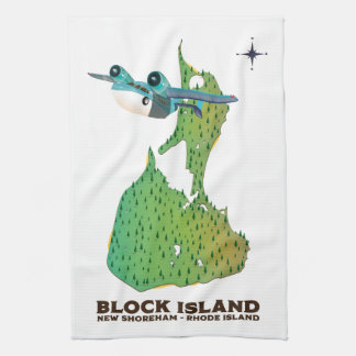 block island New Shoreha ,Rhode Island Tea Towel