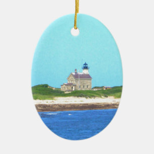 Block Island North Light Ceramic Tree Decoration