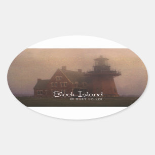 Block Island Oval Sticker