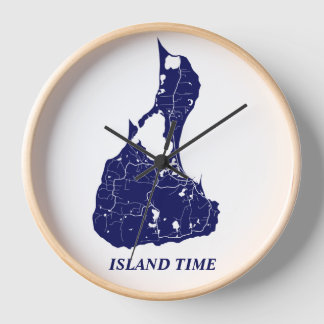 Block Island Rhode Island Clock-Island Time Clock