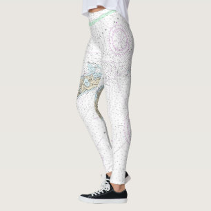 Block Island Sound and Approaches Nautical Chart Leggings