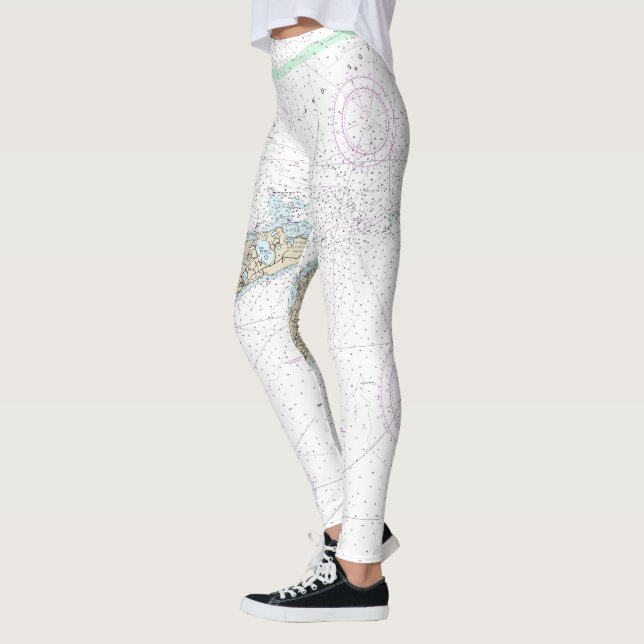 Block Island Sound and Approaches Nautical Chart Leggings (Left)