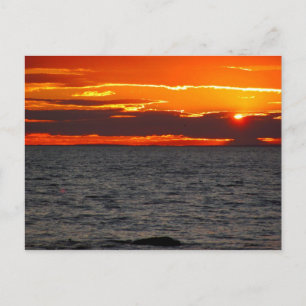 Block Island Sunset Ocean Postcard