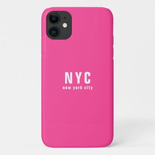 Block Letter City Abbreviation, NYC/Pink Case-Mate iPhone Case