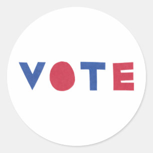 Block Letter Design VOTE Stickers