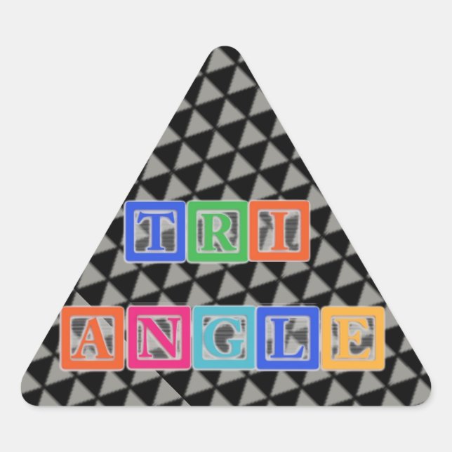 Block Letters Triangle Sticker (Front)