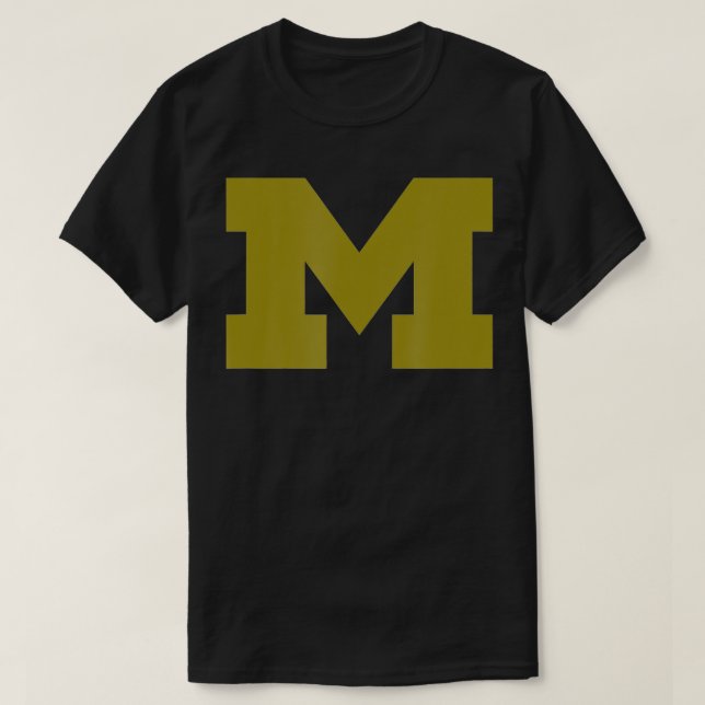 Block M Faded Gold  T-Shirt (Design Front)