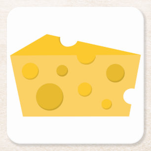 Block of Cheese Square Paper Coaster