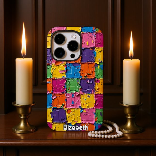 Block Party: Abstract Impasto Case-Mate iPhone Case (Creator Uploaded)