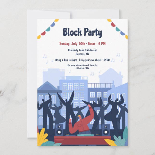 Block Party Invitation (Front)