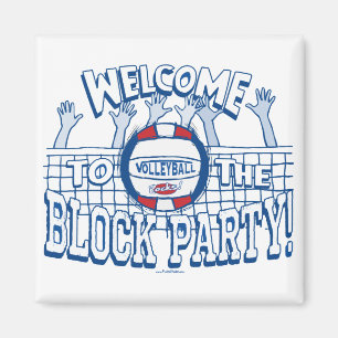 Block Party Volleyball by Mudge Studios Magnet