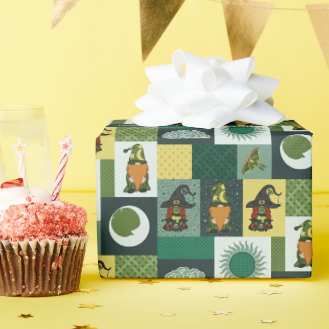 Block Patchwork (Cosmic Nebula) Wrapping Paper (Birthday Party)