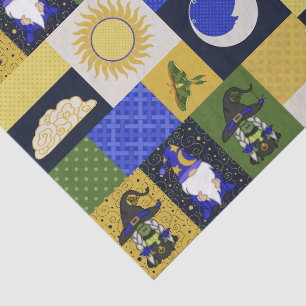 Block Patchwork (Midnight Hearth) Tissue Paper