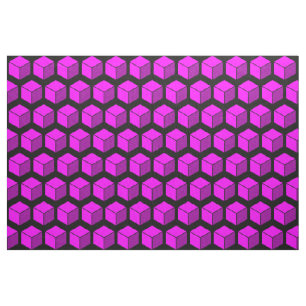 Block Pattern 02 - Magenta on Black Fabric