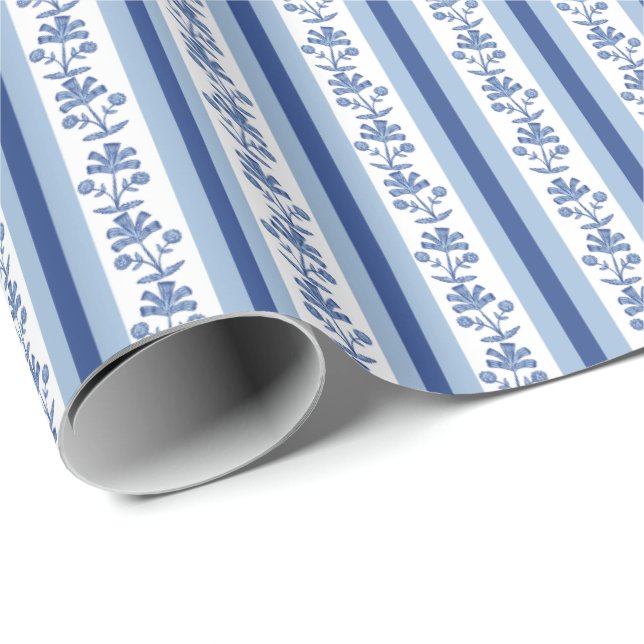 Block Print Lotus Wrapping Paper (Roll Corner)