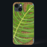 Block Print Palm on Wicker Background iPhone 13 Case<br><div class="desc">Chariklia Zarris created this block print palm piece. The brown of wicker background creates a dazzling earthy feel for the palm leaf to rest upon. If you can't own your own palm tree this is the next best thing!</div>