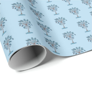 Block Print Palmetto Tree  Wrapping Paper