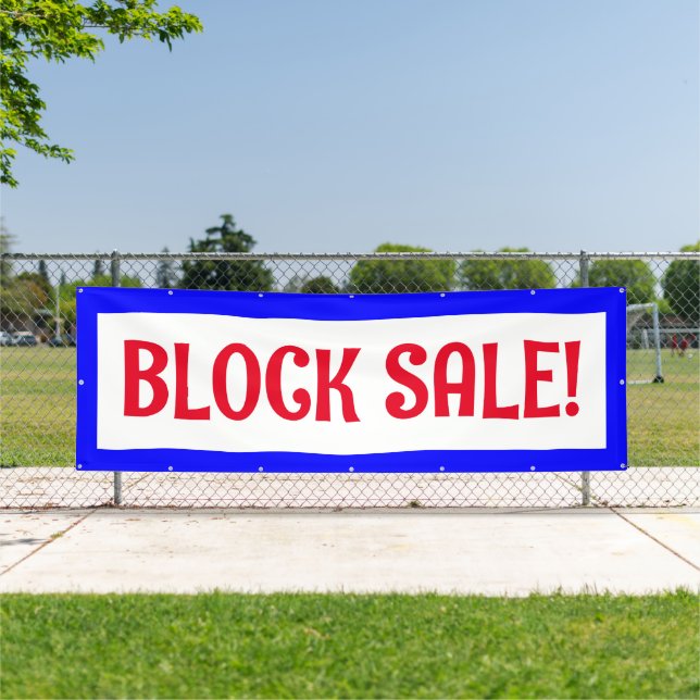 Block Sale! Red White and Blue Banner (Insitu)
