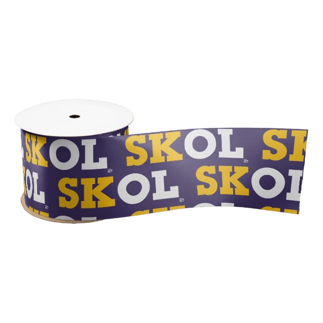 Block Script “SKOL" - Ribbon Satin Ribbon (Spool)