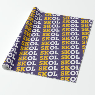 Block Script “SKOL" - Wrapping Paper