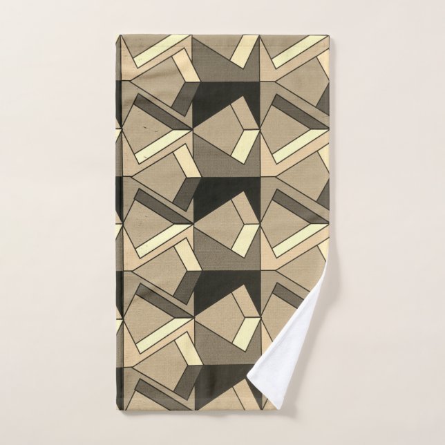 Block Sepia Towel (Hand Towel)