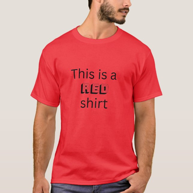 Block Text Red Humourous Slogan T-Shirt (Front)