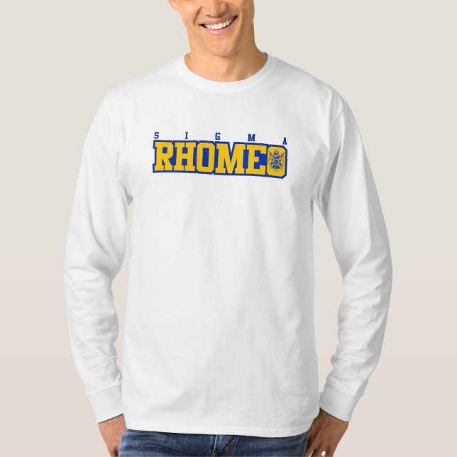 Block Text w/ Coat of Arms Long Sleeve T-Shirt (Front)