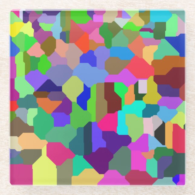 Block Tile Glass Coaster (Front)