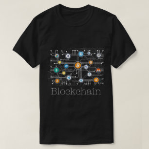 Blockchain Network Crypto Design T-Shirt