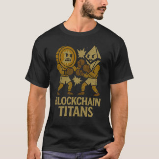 Blockchain Titans™ Bitcoin vs Ethereum Crypto T-Shirt