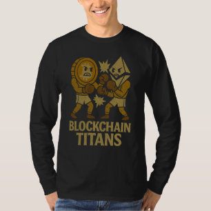 Blockchain Titans™ Bitcoin vs Ethereum Crypto T-Shirt