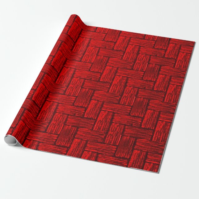 Blocked Garnet Wrapping Paper (Unrolled)