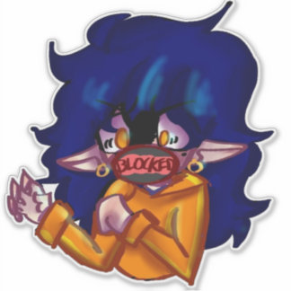 BLOCKED Girl Sticker