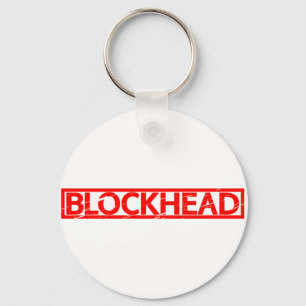 Blockhead Stamp Key Ring