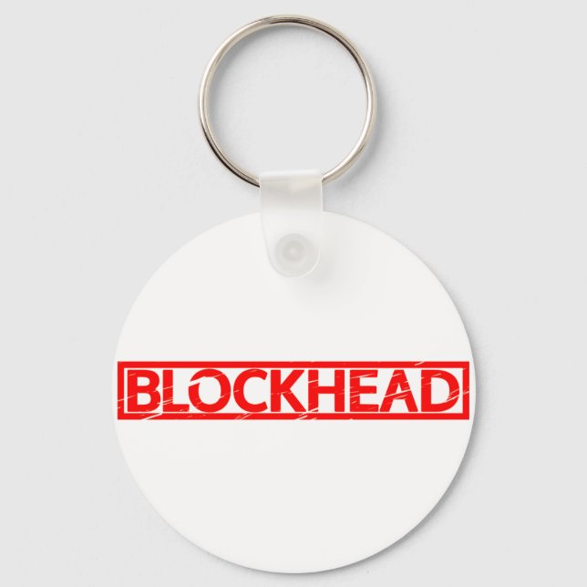 Blockhead Stamp Key Ring (Front)