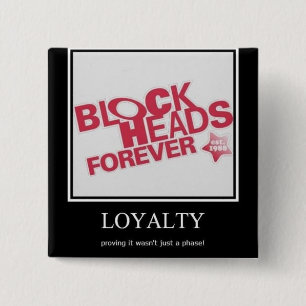 blockheadsforever 15 cm square badge