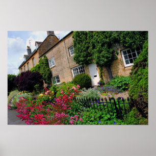 Blockley Village Cottage Cotswolds Gloucestershire Poster