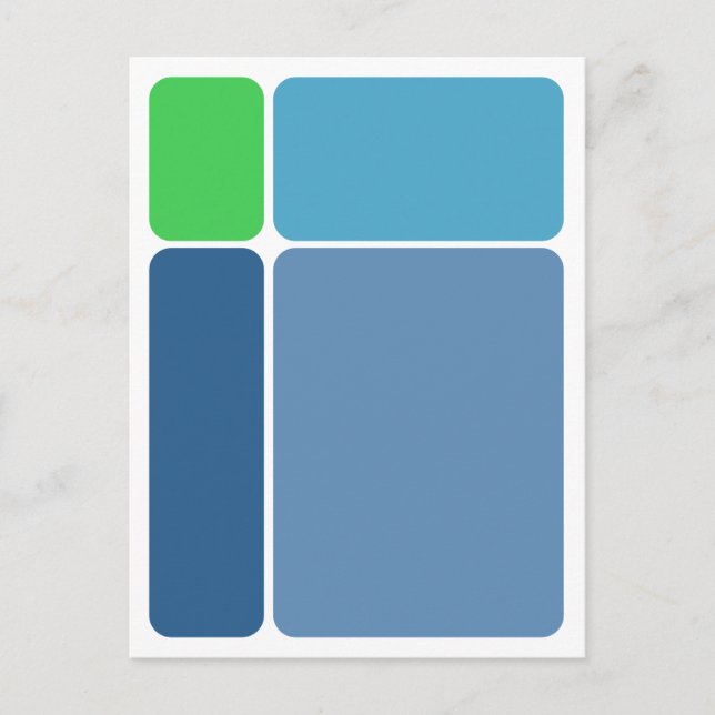 Blocks Abstract Design Postcard (Front)