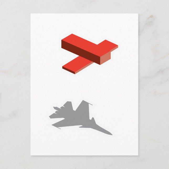 Blocks Aeroplane Postcard (Front)