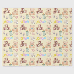 Blocks and Toys Baby Shower Wrapping Paper