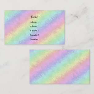 Blocks in Pastel Colours 3D Rainbow Art Business Card