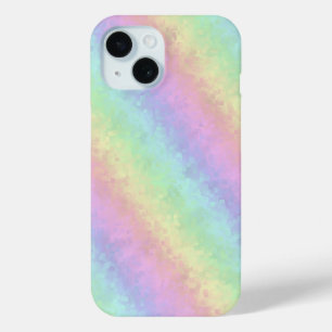 Blocks in Pastel Colours 3D Rainbow Art iPhone 15 Case