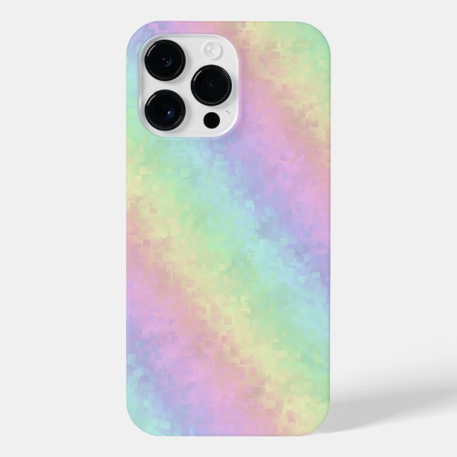 Blocks in Pastel Colours 3D Rainbow Art iPhone Case (Back)