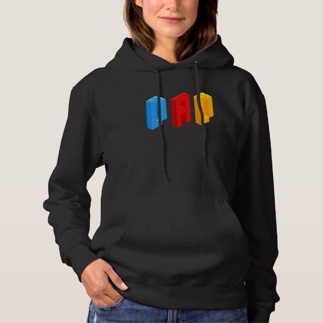 Blocks Master  Dad Brick Builder  Cool Builder Dad Hoodie (Front)
