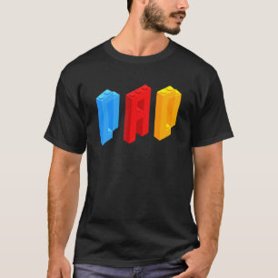 Blocks Master  Dad Brick Builder  Cool Builder Dad T-Shirt