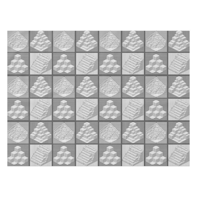 Blocks Maze Puzzle Tablecloth (Front (Horizontal))