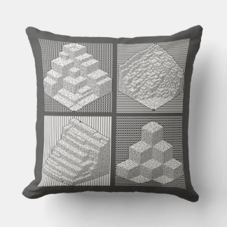 Blocks Maze Puzzle Throw Pillow