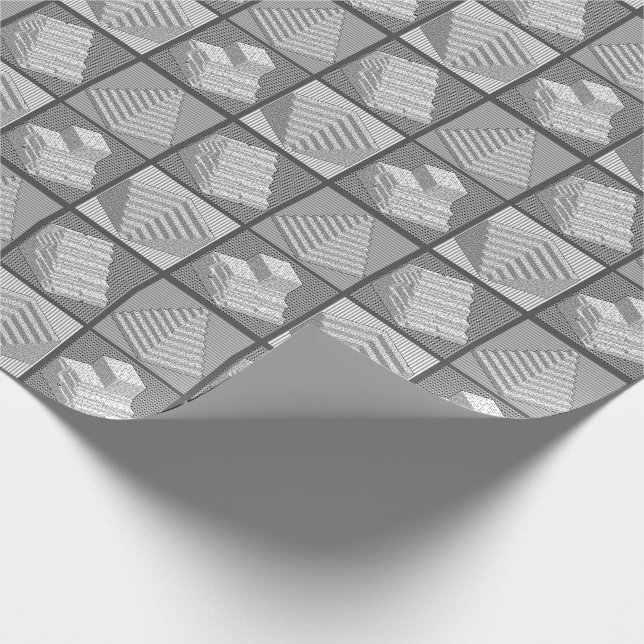 Blocks Maze Puzzle Wrapping Paper (Corner)