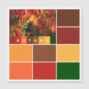 Blocks of Autumn Colours Magnetic card